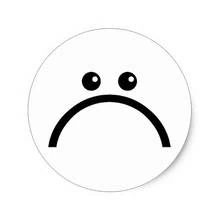 Sad face emoji coloring page