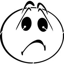 Worried emoji face coloring page