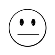 Emoji with a neutral face coloring page