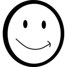Smiley face with a big smile coloring page