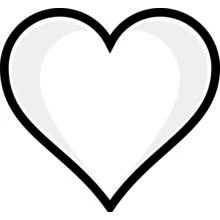 Simple heart shape coloring page