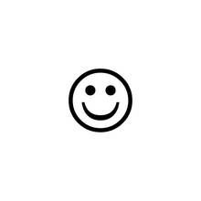 Emoji face with dot eyes and thick outline coloring page