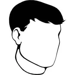 Blank face of a boy coloring page