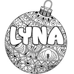 Lyna on a Christmas ornament mandala coloring page