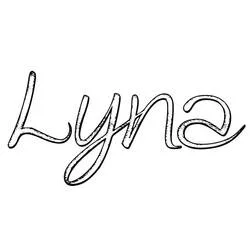 Lyna written in cursive script coloring page