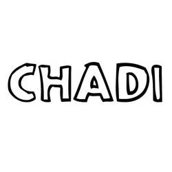 Chadi written in bubble letters coloring page