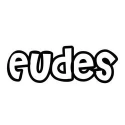 First Name Eudes in bubble letters coloring page
