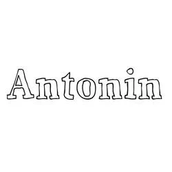 Antonin written in bold letters coloring page