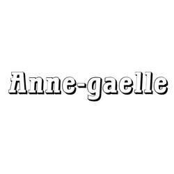 Anne-gaelle written in bold letters coloring page