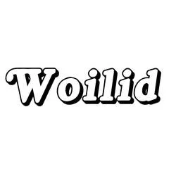 Woilid name in bubble letters coloring page