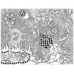 Psychedelic - Free printable coloring pages