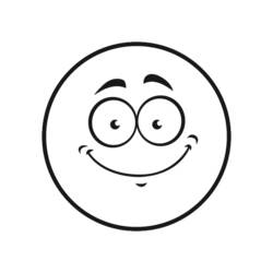 Smiley with a big grin coloring page
