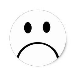Smiley with a sad face coloring page