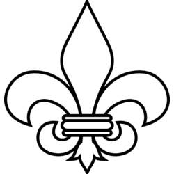 Fleur de lis emblem coloring page