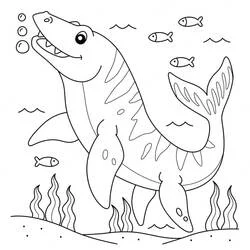 Mosasaurus coloring page #218369 to print and color