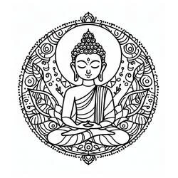 Buddha - Free printable coloring pages