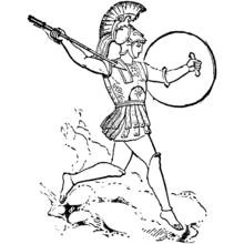 Mars ready for battle coloring page