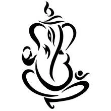 Lord Ganesha in tribal art style coloring page