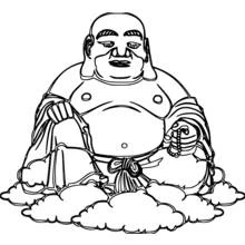 Hindu Mythology: Buddha - Free printable coloring pages