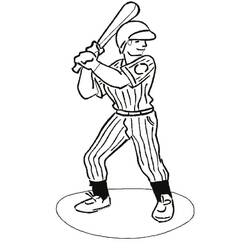 Baseball player in batting stance coloring page