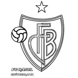 FC Basel football club shield coloring page