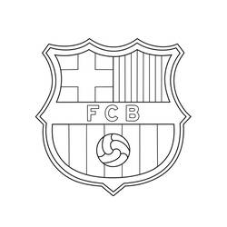 FC Barcelona football club emblem coloring page