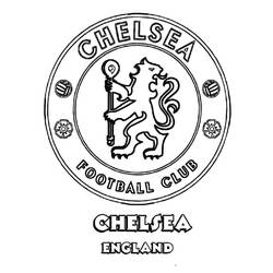 Chelsea football club emblem coloring page