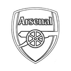 Arsenal Logo shield with cannon coloring page