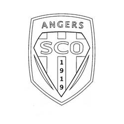 Angers SCO football club crest coloring page