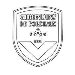 Girondins de Bordeaux football club badge coloring page