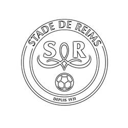 Stade de Reims Football Logo coloring page