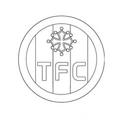 Toulouse FC football logo coloring page