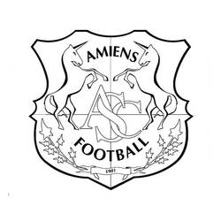 Amiens football club crest coloring page