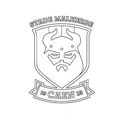 Stade Malherbe Caen football club logo coloring page