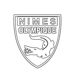 Nîmes Olympique football club crest coloring page