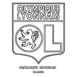 Olympique Lyonnais club emblem coloring page