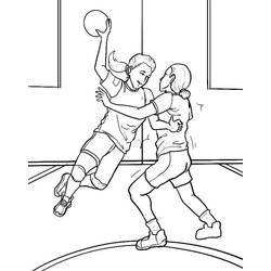 Handball - Free printable coloring pages