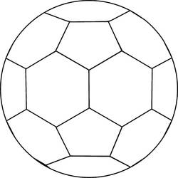 Handball ball with pentagon and hexagon panels coloring page