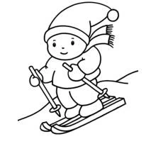 Sledding - Free printable coloring pages