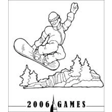 Snowboard - Free printable coloring pages