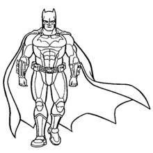 Batman walking forward coloring page