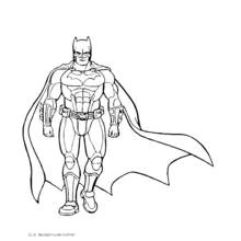 Batman standing in his armored suit coloring page
