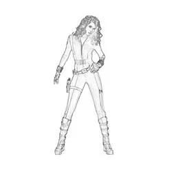 Black Widow - Free printable coloring pages