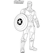 Captain America - Free printable coloring pages