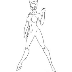 Catwoman - Free printable coloring pages