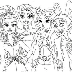 DC Super Hero Girls - Free printable coloring pages