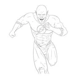 Flash running forward coloring page