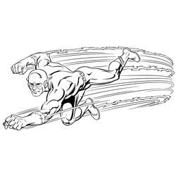 Flash streaking low with energy trails coloring page