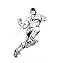 Flash running at super speed coloring page