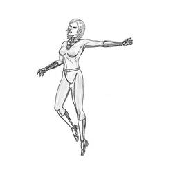Invisible Woman - Free printable coloring pages